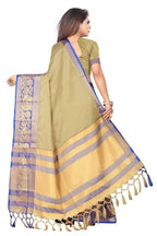 Vamika Banarasi Cotton Silk Weaving Brown Saree (DOCTOR MOR CHIKU)