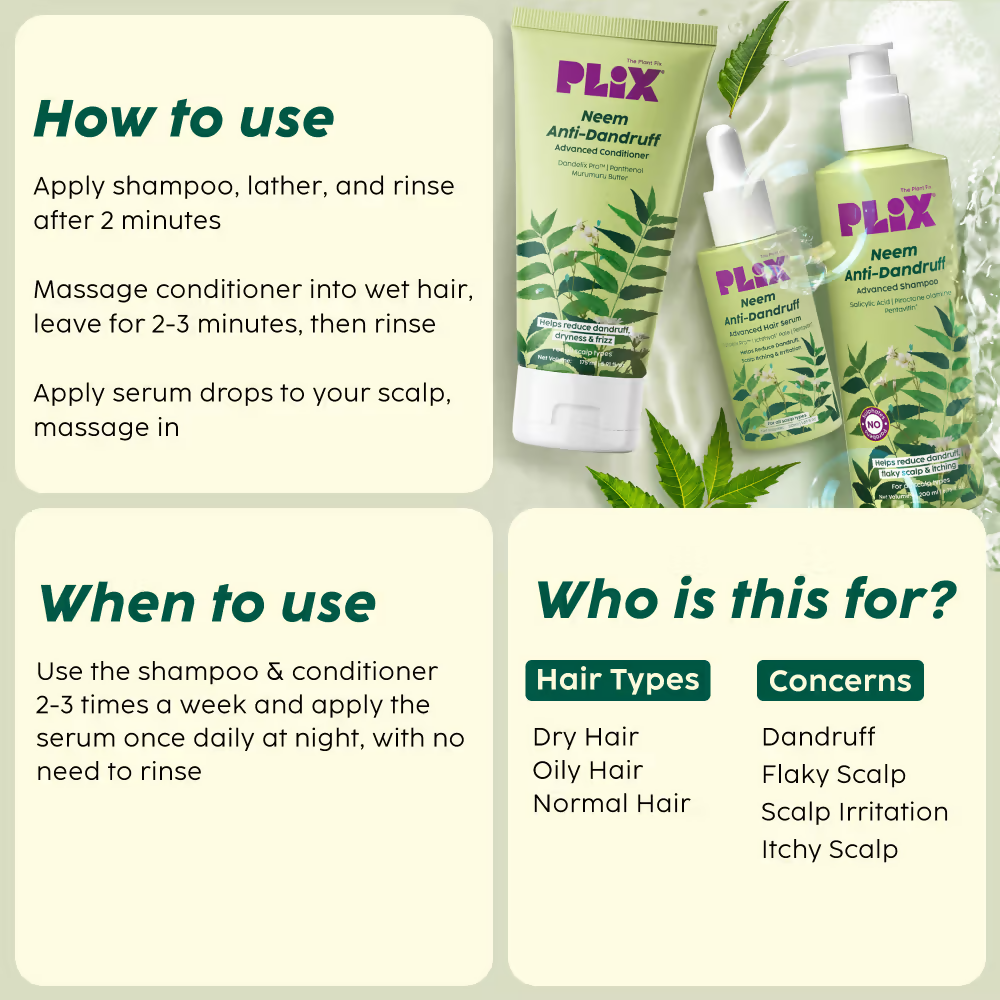 PLIX The Plant Fix Neem Anti-Dandruff Kit