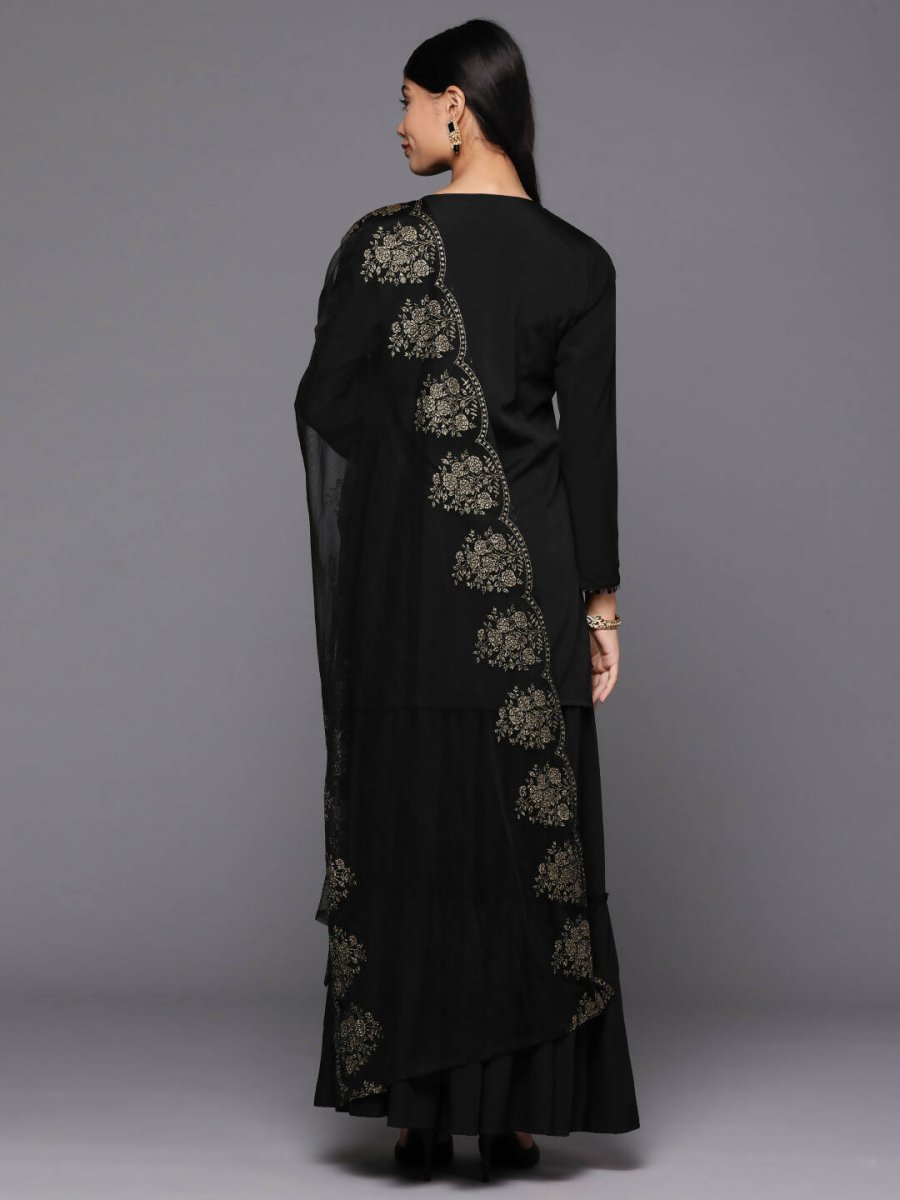 Ahalyaa Women's Traditional wear Kurta Set - Black