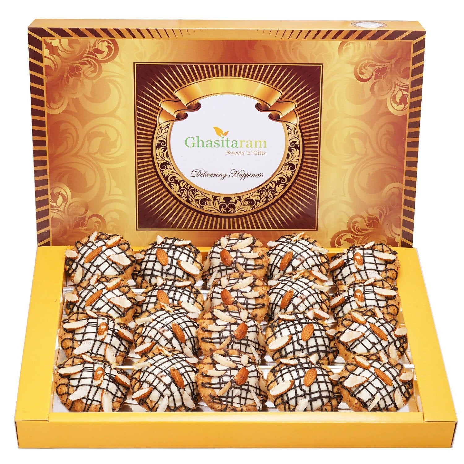 Ghasitaram Chocolate Filled Chandrakala - Distacart