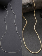 NVR Women's Set of 2 Silver & Gold Rhodium-Plated Minimal Chain