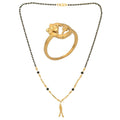 AanyaCentric Gold-plated Mangalsutra & Ring Set - Distacart