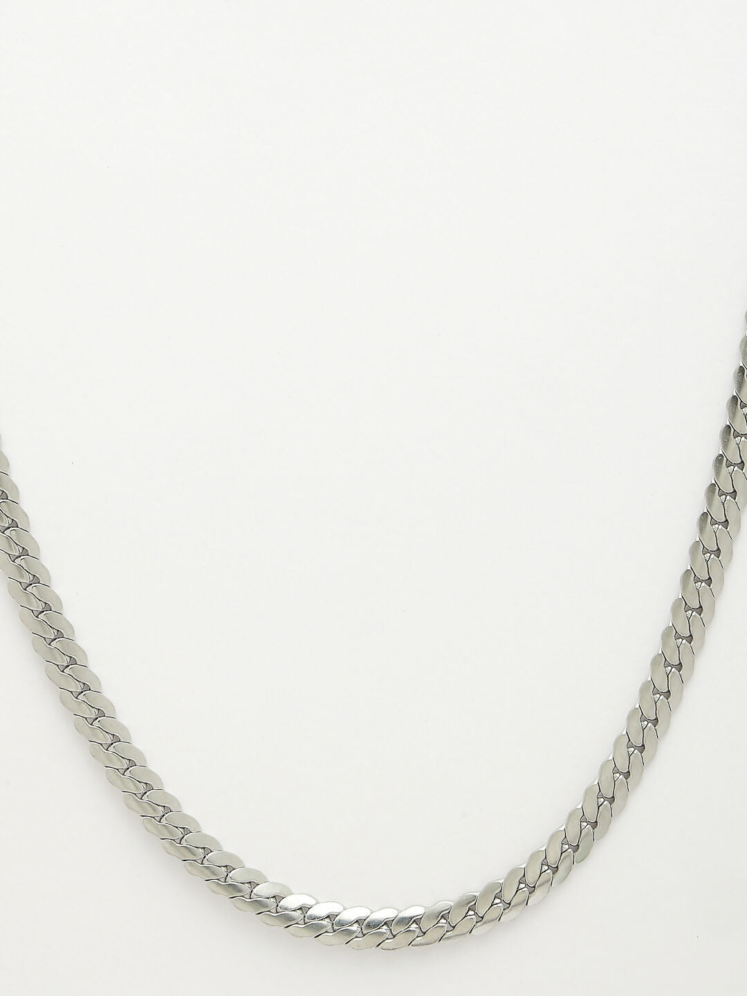NVR Men's Silver-Plated Stainless Steel Chain