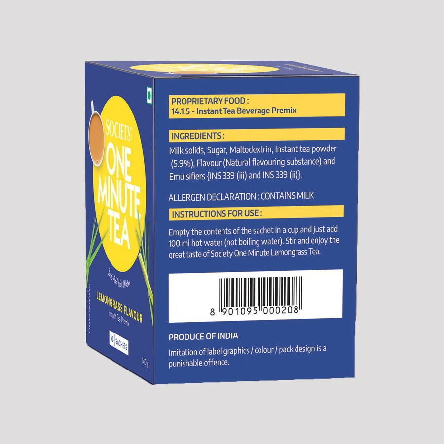 Society OMT Elaichi & OMT Lemongrass Flavour Tea Premix Combo - Distacart