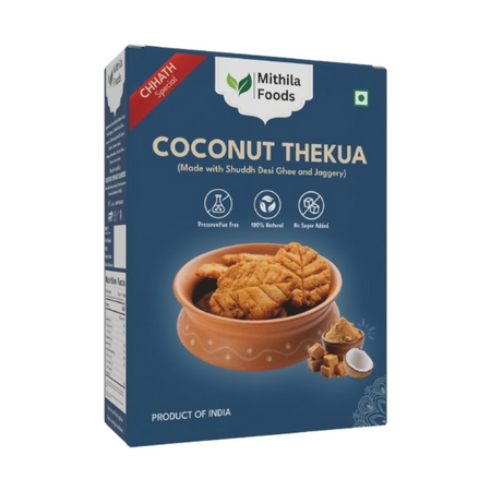 Mithila Foods Bihari Coconut Thekua With Desi Ghee Jaggery & Sesame Seeds