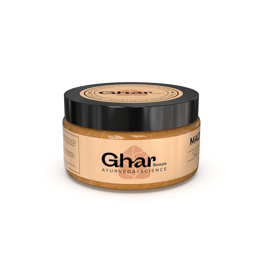 Ghar Soaps Magic Scrub Sandalwood and Saffron Suitaible For all Skin