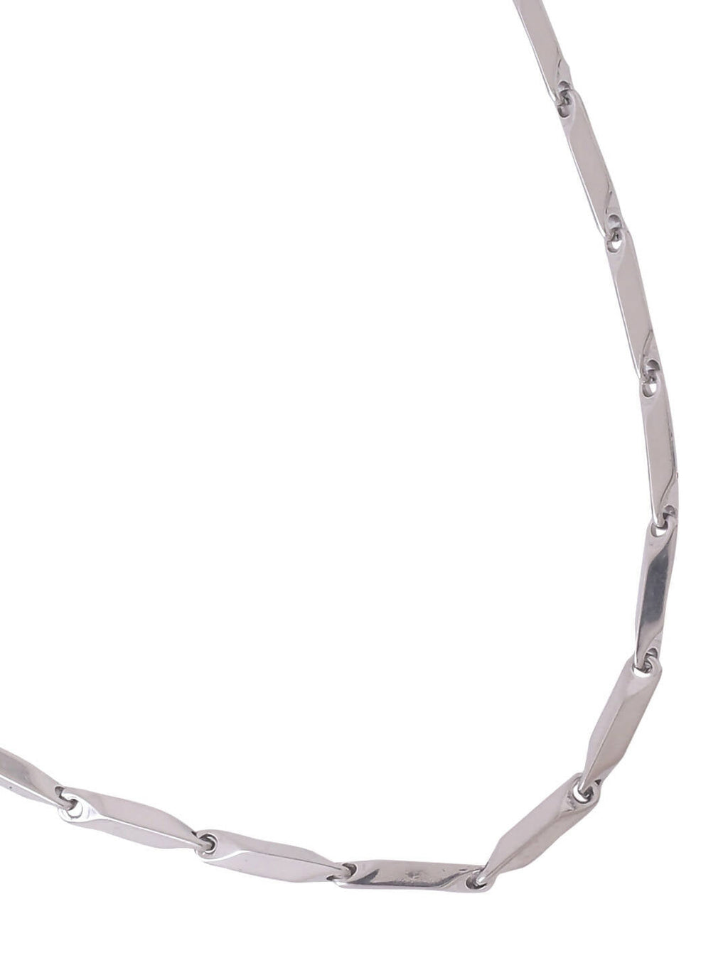NVR Men Rhodium-Plated Stainless Steel Bohemian Chain