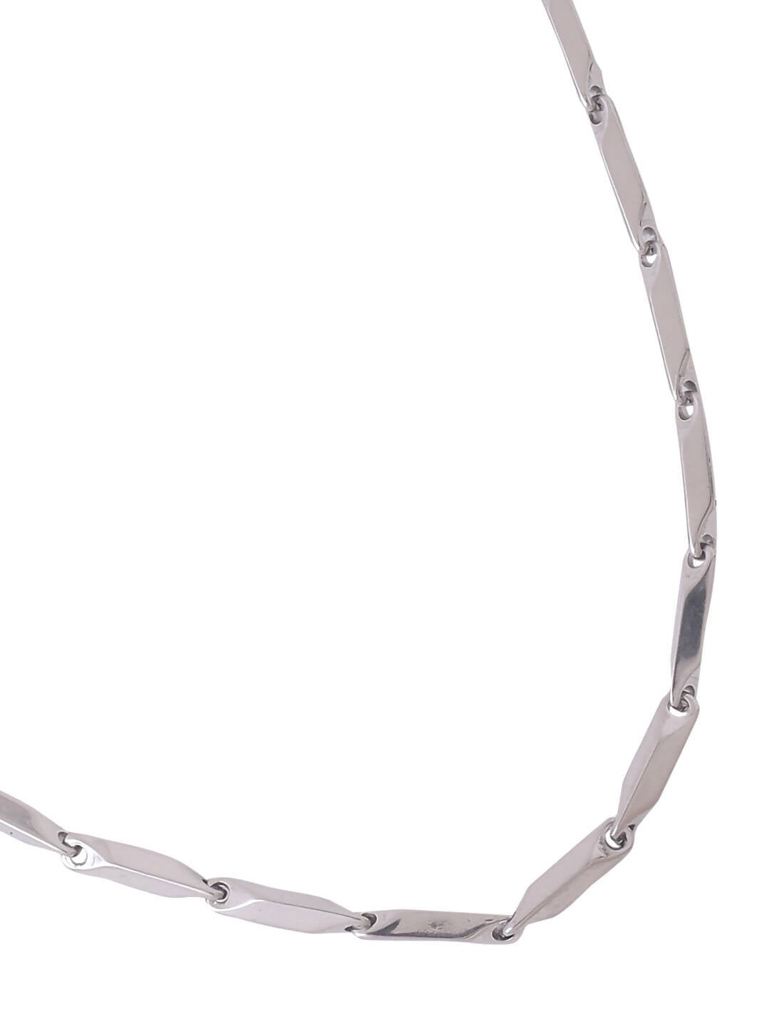 NVR Men Rhodium-Plated Stainless Steel Bohemian Chain