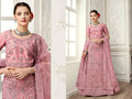 Peach Net Fancy Zari Embroidered work Lehenga Choli with Dupatta - Heer