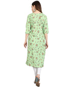 Vamika Pista French Crepe Printed Party Wear/Casual Wear Kurti - Distacart