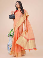 Shree Shyam Fashion Florance Peach Organza Saree
