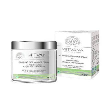 Mitvana Soothing Face Massage Cream (with Wheat, Almond & Ashwagandha)