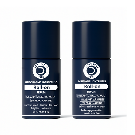 Dermistry Intimate Lightening Brightening & Underarm Deodorant Roll On Serum For Dark Spots Pigmentation
