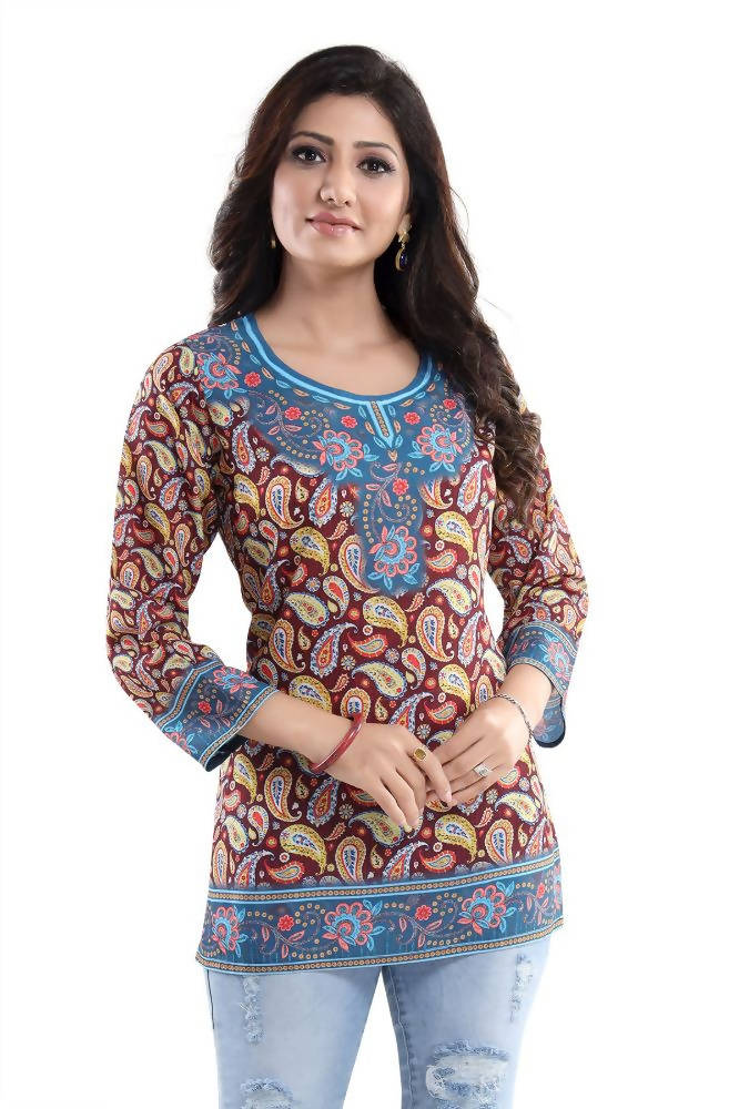 Snehal Creations Brush-Up Summer Cool Printed Short Kurti Tunic