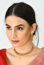 Mominos Fashion Johar Kamal Gold-Plated Brass Finish Hasli Design Choker For Women (Golden) - Distacart