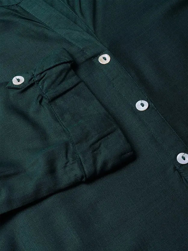 Juniper Women Solid Viscose Rayon Asymmetric Kurta (Dark Green) - Distacart