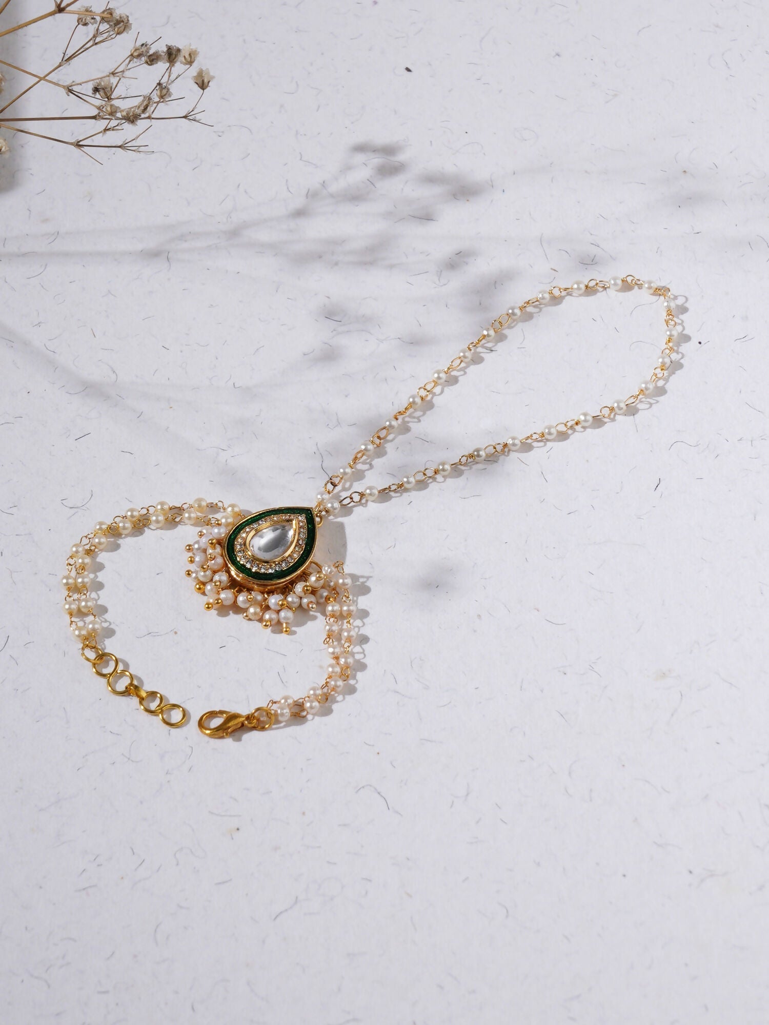 Kundan Hand Harness (gold) - Ruby Raang - Distacart