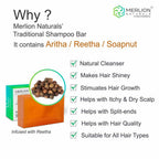 Merlion Naturals Traditional Shampoo Bar with Shikakai and Reetha