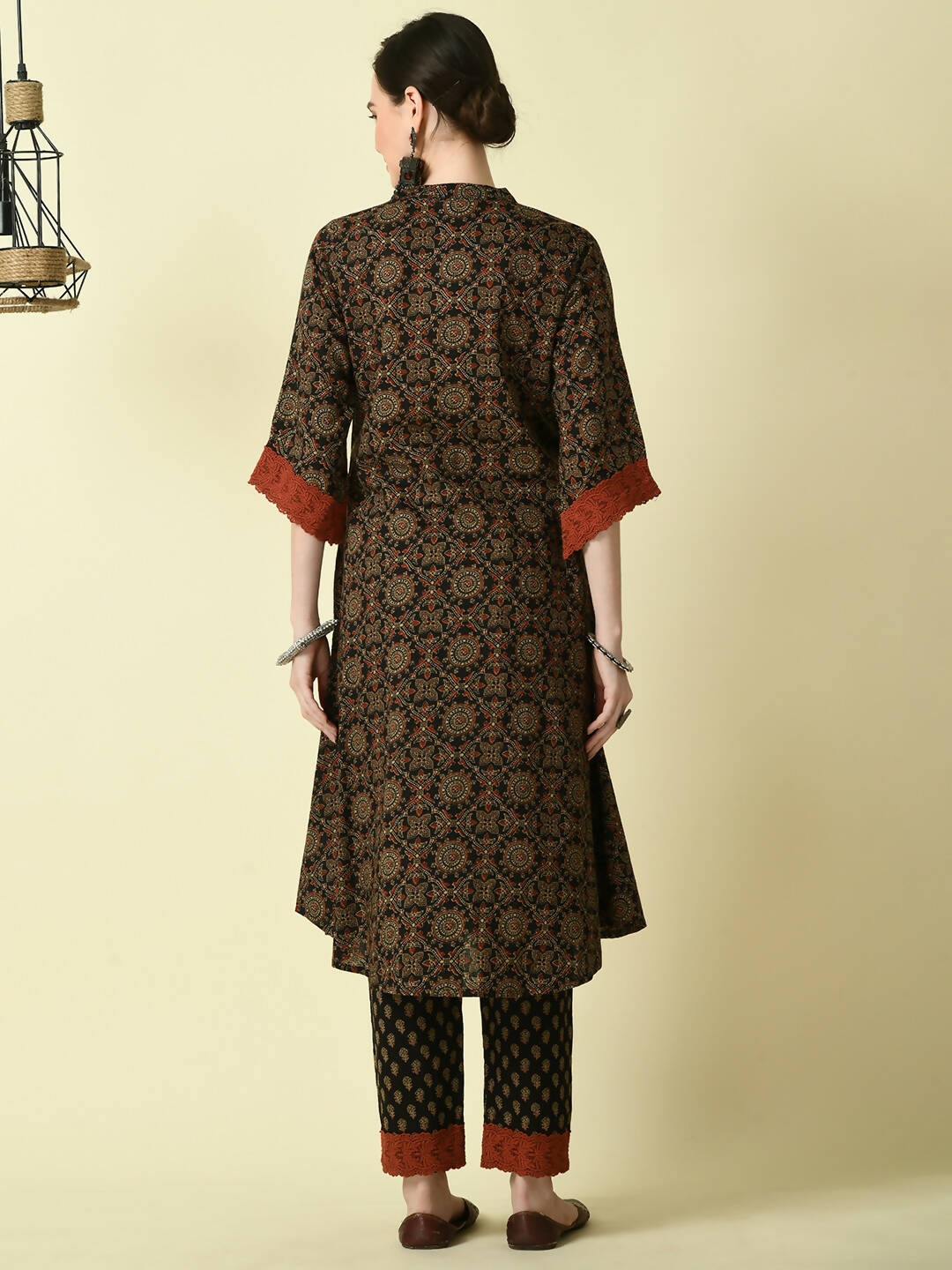 Myshka Women's Multi A-Line Kurta & Trousers