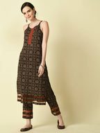 Myshka Women's Multi Straight Printed Kurta