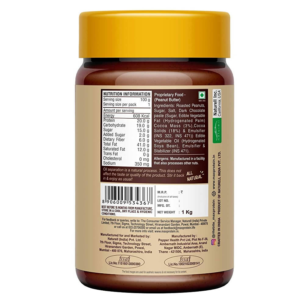 RiteBite Max Protein Choco Creamy Peanut Butter Spread - Distacart