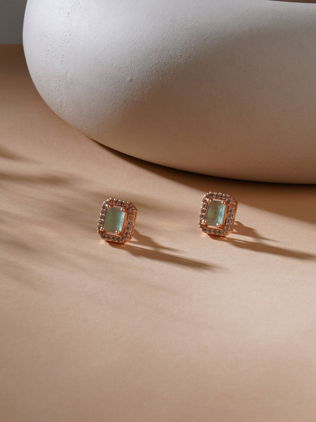 stone stud (mint green ) - Ruby Raang - Distacart