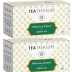 Tea Treasure Hibiscus Green Tea Bags - Distacart