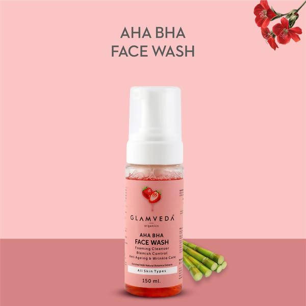 Glamveda Aha Bha Brightening Anti-Ageing Foaming Face Wash