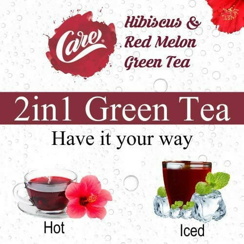 Care Hibiscus & Red Melon Sugar Free Green Tea Sachets - Distacart