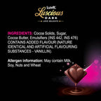 LuvIt Luscious Dark Love Delights - Heart Shaped Chocolate Bars - Distacart