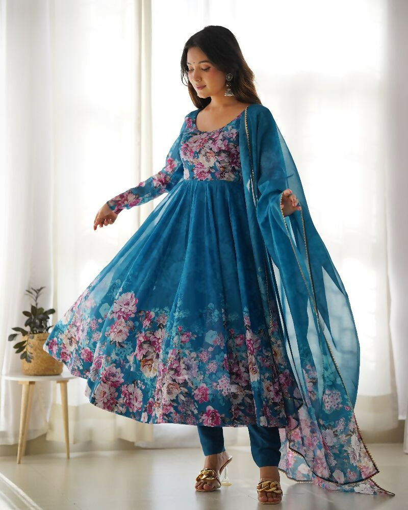 Joban Fashion Rama Kurta Set Organza Sequin Embroidery Work - Distacart