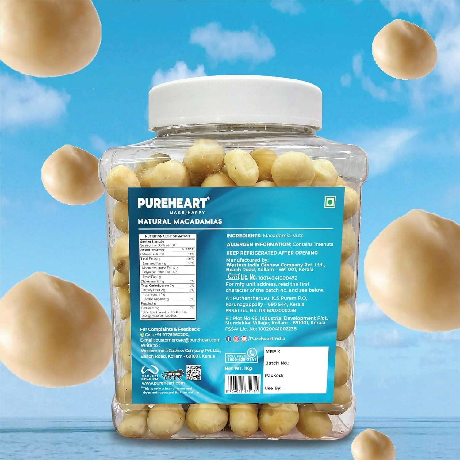 Pureheart Nutreat Natural Macadamia - Distacart