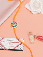 Designer kundan Rakhi - Ruby Raang - Distacart