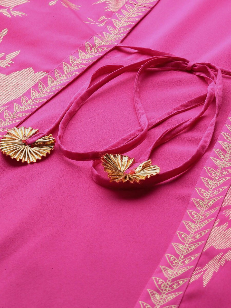 Ahalyaa Women's Traditional wear Ethnic Dress - Pink - Distacart