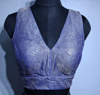 Kia Fashions Lilac Crush Tissue Self Design Readymade Blouse - Distacart