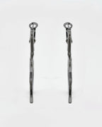 VOJ Women Rhodium Tonned Star Shape Stainless Steel Hoop Earrings - Distacart