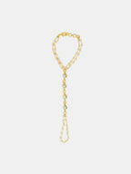 Ruby Raang Subtle Gold-Pearl Haath Phool - Distacart