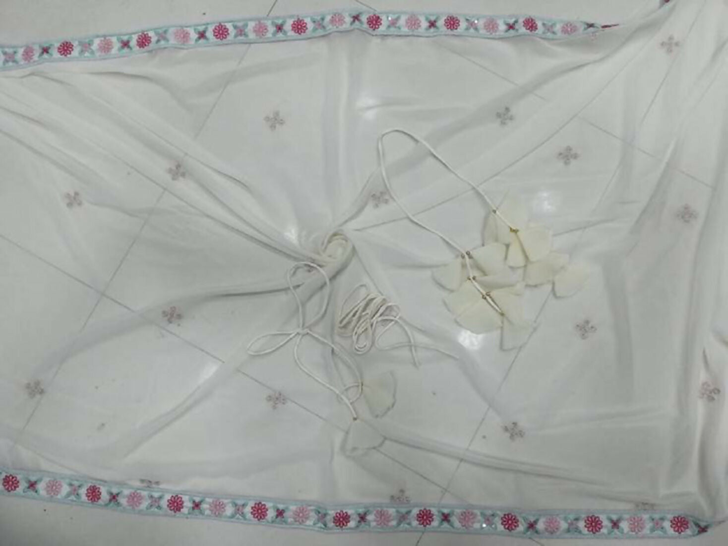 Jyoti Fashion Cream Thread Embroidery Georgette Designer Lehenga Choli with Dupatta