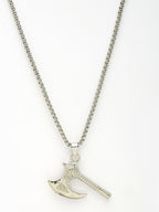 NVR Men's Silver-Plated Stainless Steel Pendant with Chain