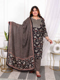 Miravan Women's Plus Size Multi Colour Floral Printed Embroidery Yoke Design Kurta with Palazzo And Dupatta Set
