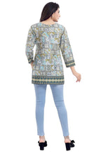 Snehal Creations Faux Crepe Variyali Short Kurti Tunic Top