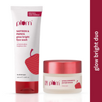 Plum Saffron & Papaya Glow Bright Gel Face Wash and Moisturizer Combo - Distacart