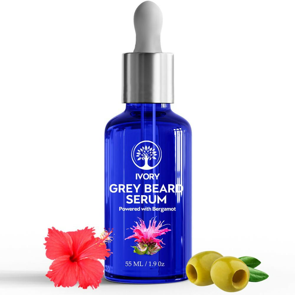 Ivory Natural Greys Beard Serum Restore Natural Black Color Of Grey White Beard - Distacart