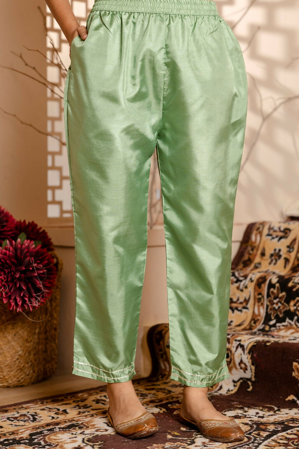 Vellora Pista Silk Blend Casual Suit with Elegant Thread Work