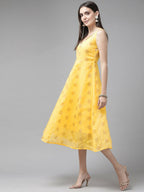 Ahalyaa Women's Traditional wear Dress - Yellow - Distacart