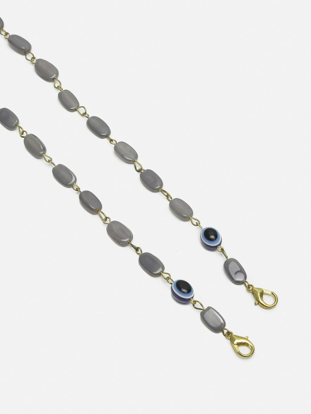 Grey Gold-Toned Alloy Gold Plated Mask Chain - Ruby Raang - Distacart