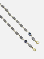 Grey Gold-Toned Alloy Gold Plated Mask Chain - Ruby Raang - Distacart