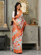 Shree Shyam Fashion Linen Cotton(Woven Work) Multicolour Saree - Distacart