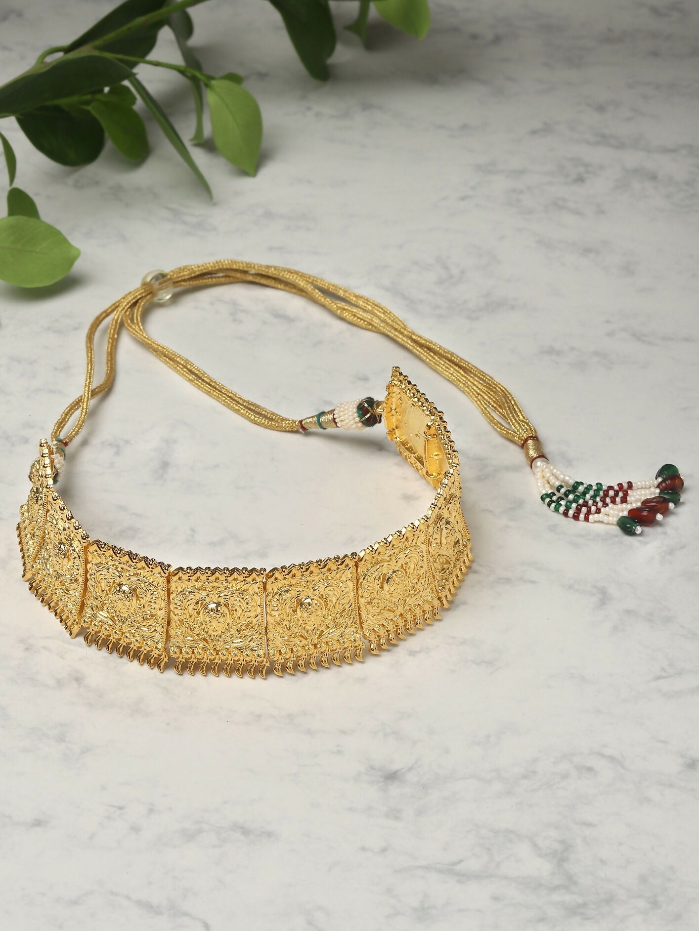 Golden Choker- Ruby Raang