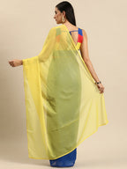Ahalyaa Women's Traditional Semi Stitch Saree - Blue